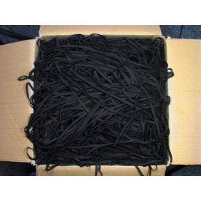 Taśma elastyczna płaska dziana  5 mm luz (580) czarny poliester 8,33 kg (ok 3786m)