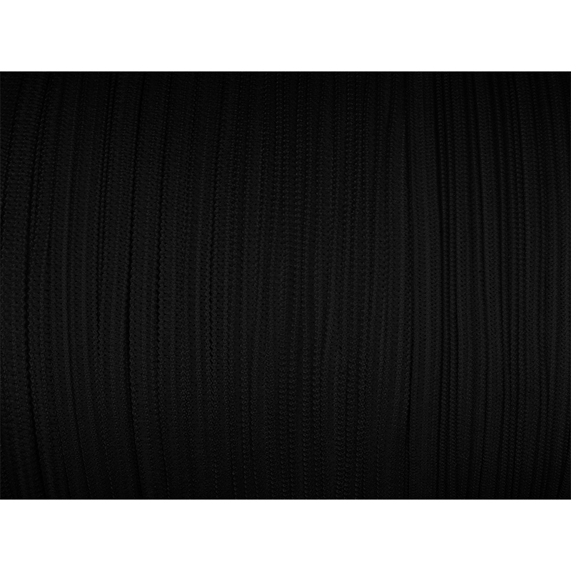 Taśma elastyczna płaska dziana  5 mm (580) czarna poliester