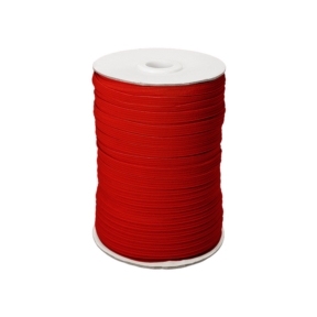 Taśma elastyczna płaska dziana  7 mm poliester (171) czerwona
