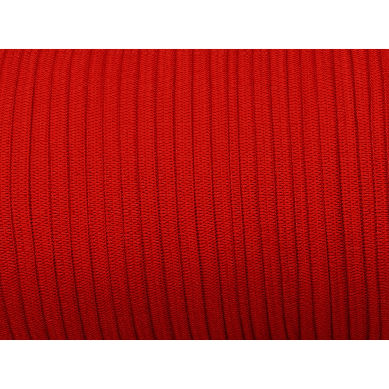 Knitted elastic tape 7 mm (171) red polyester 100 mb