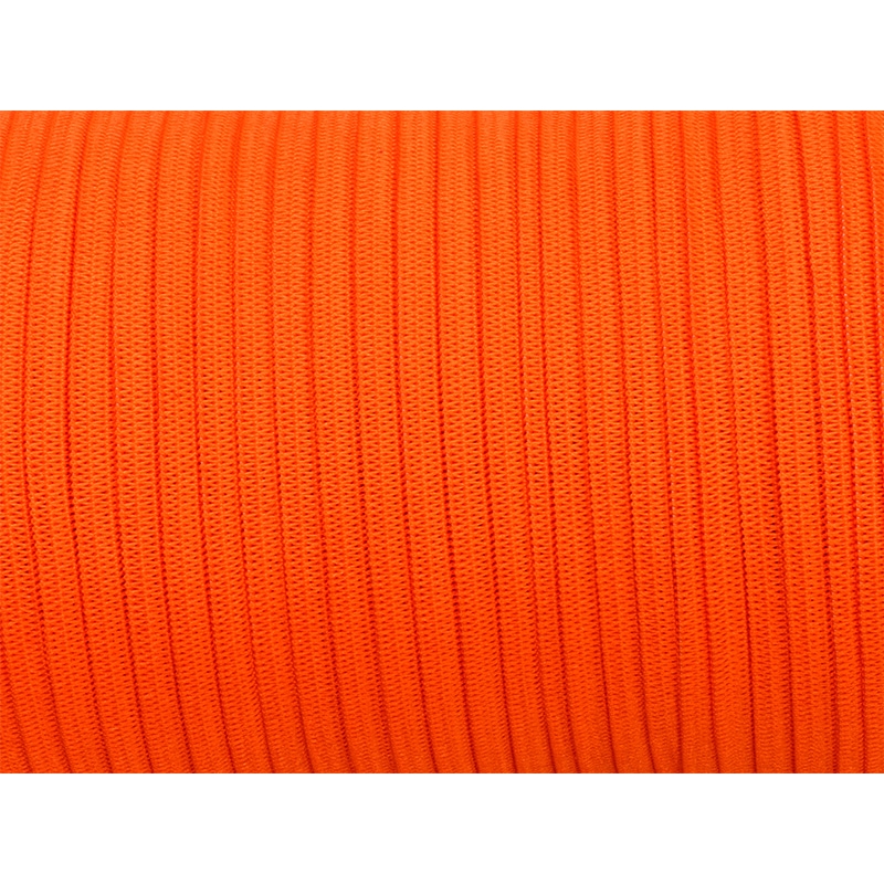 Elastischer band flach gestrickt 7 mm (523) Orange polyester 100 lm