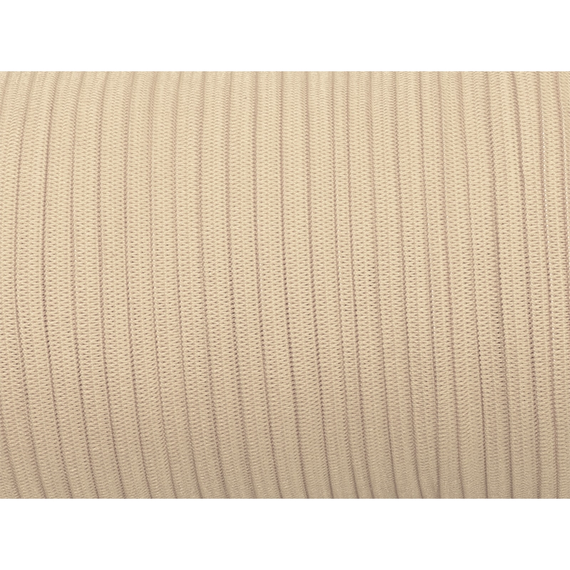 Elastischer band flach gestrickt 7 mm (101) Beige polyester 100 lm