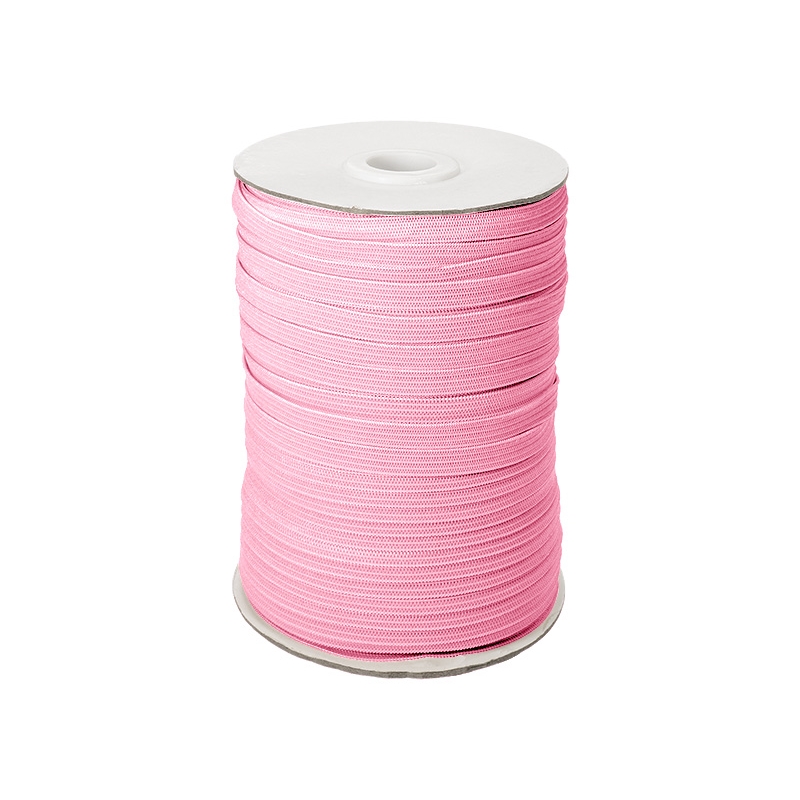 Pruženka hladká pletená 7 mm (552) svetle růžová polyester 100 m