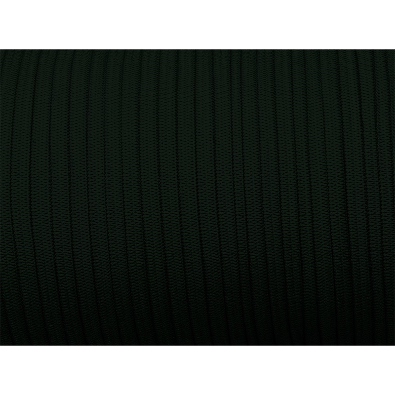 Taśma elastyczna płaska dziana  7 mm poliester (017) ciemnozielona