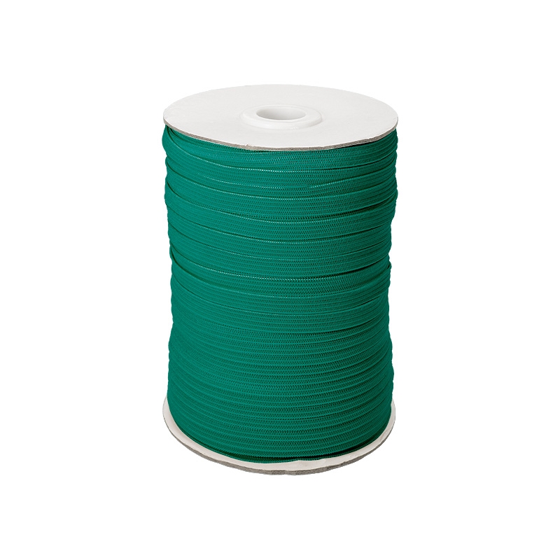 Knitted elastic tape 7 mm (906) turquoise polyester 100 mb