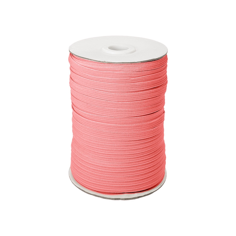 Knitted elastic tape 7 mm (513) pink polyester 100 mb