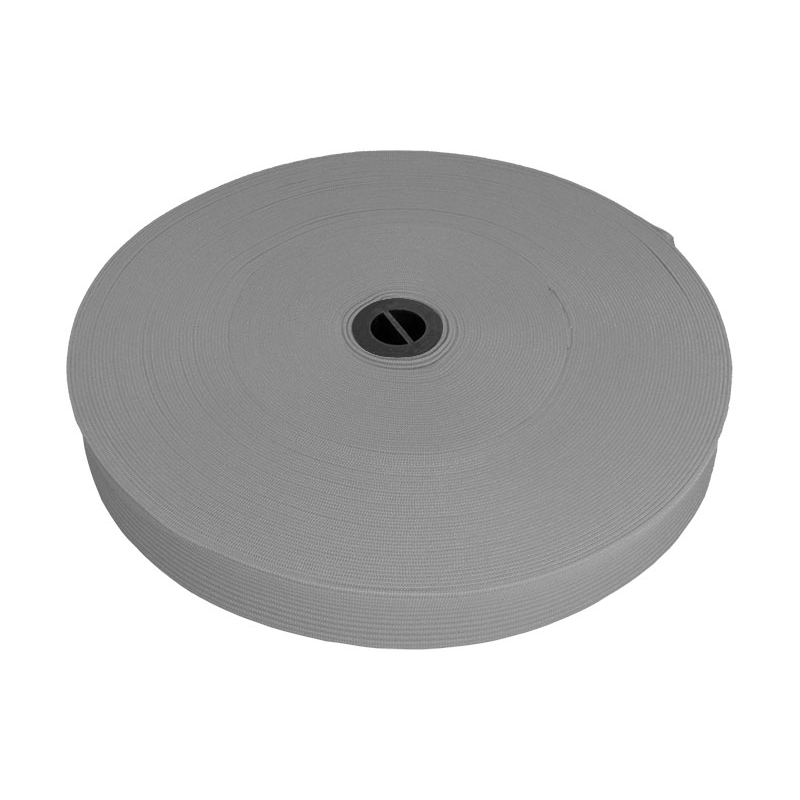Elastischer band flach gestrickt 20 mm (134) Grau polyester 25 lm