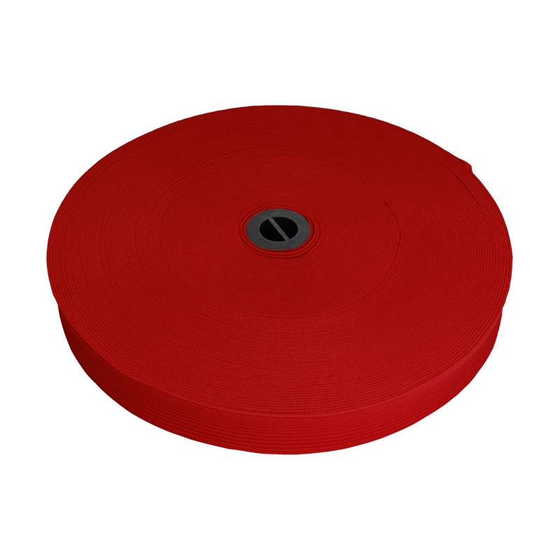 Elastischer band flach gestrickt 20 mm (171) Rot polyester 25 lm
