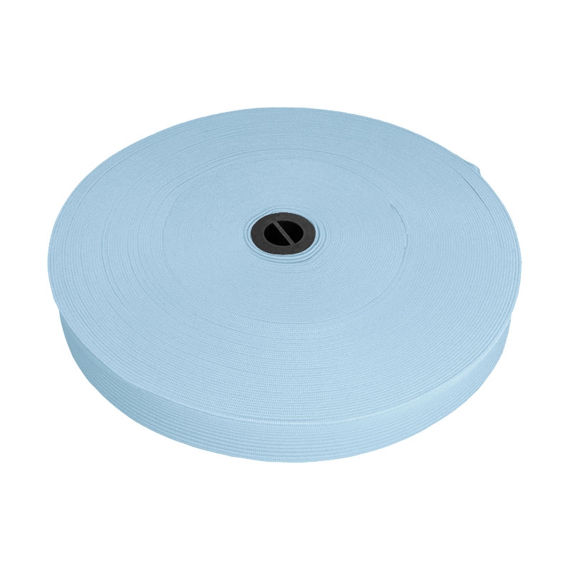 Knitted elastic tape 20 mm (351) sky-blue polyester 25 mb