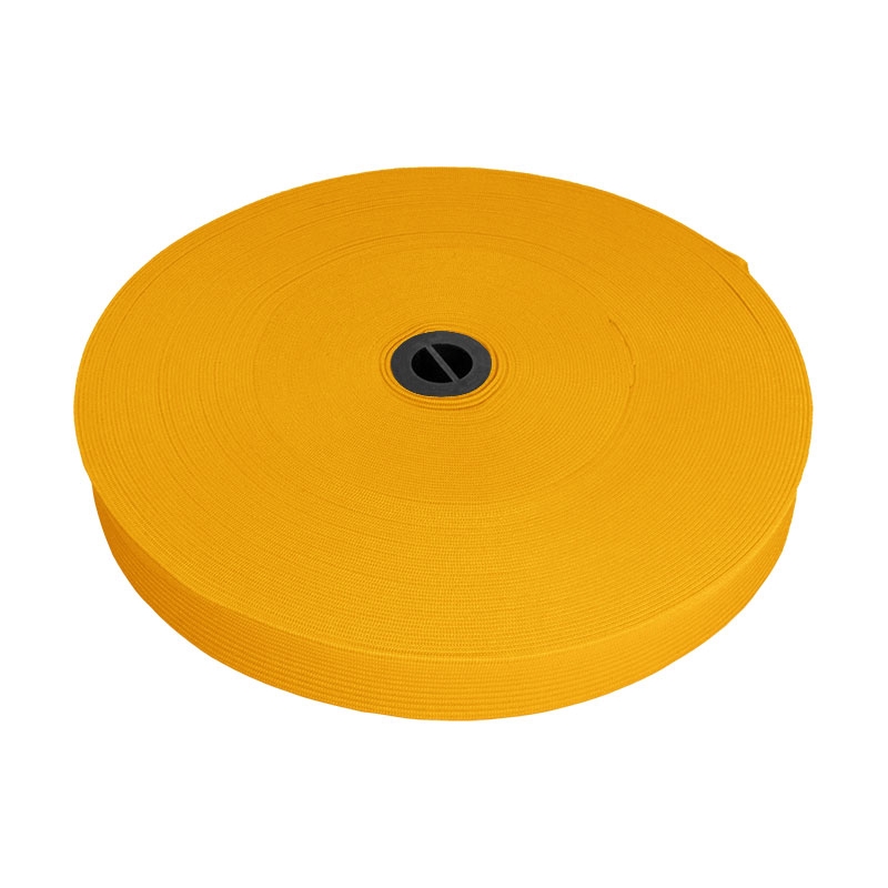 Pruženka hladká pletená 20 mm (504) žlutá polyester 25 m