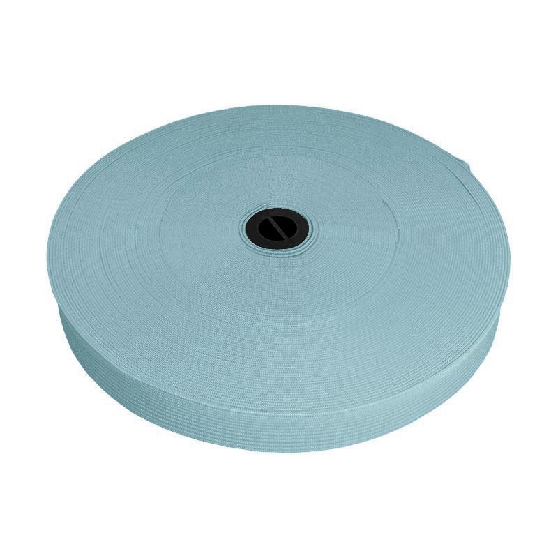 Knitted elastic tape 20 mm (546) light blue polyester 25 mb