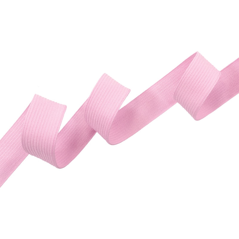 Pruženka hladká pletená 20 mm (552) svetle růžová polyester 25 m