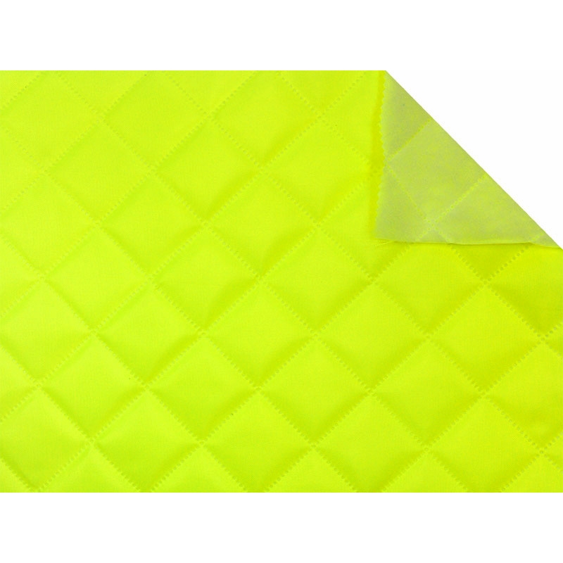 Tkanina pikowana 420D PU 5x5 żółta neon (1003) karo