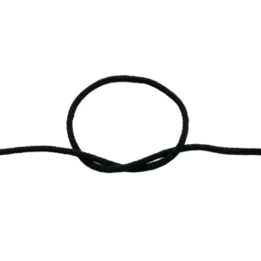 Sznurek elastyczny  2 mm (580) czarny poliestrowy 1850 m