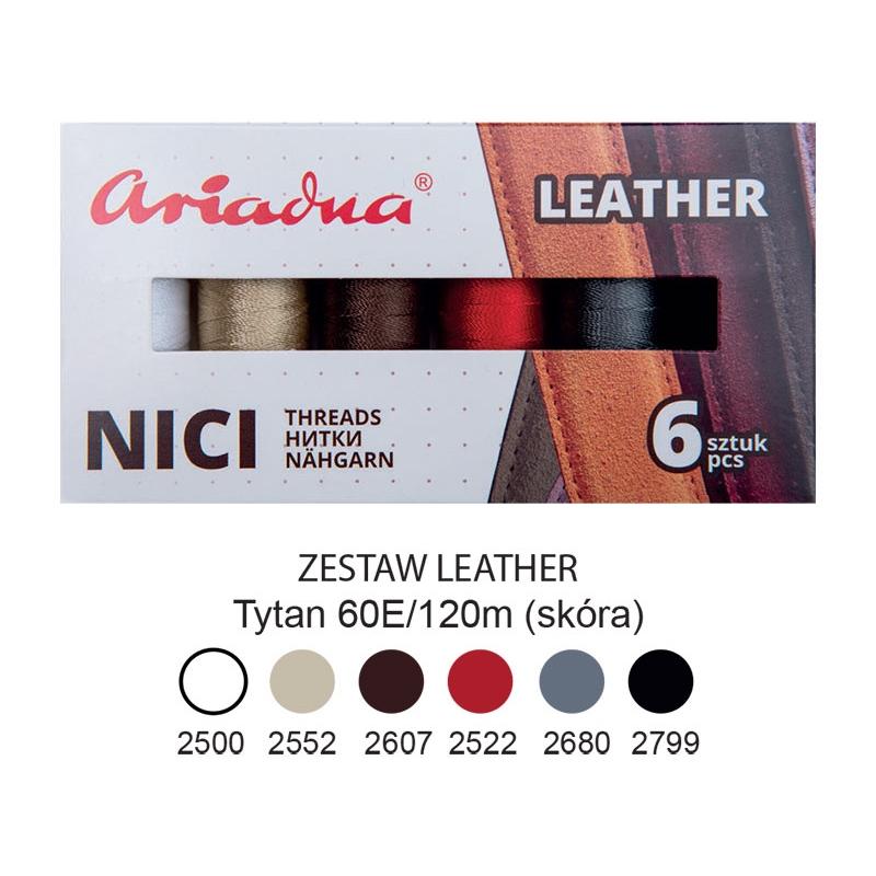 Nici szwalnicze zestaw leather Tytan 60E