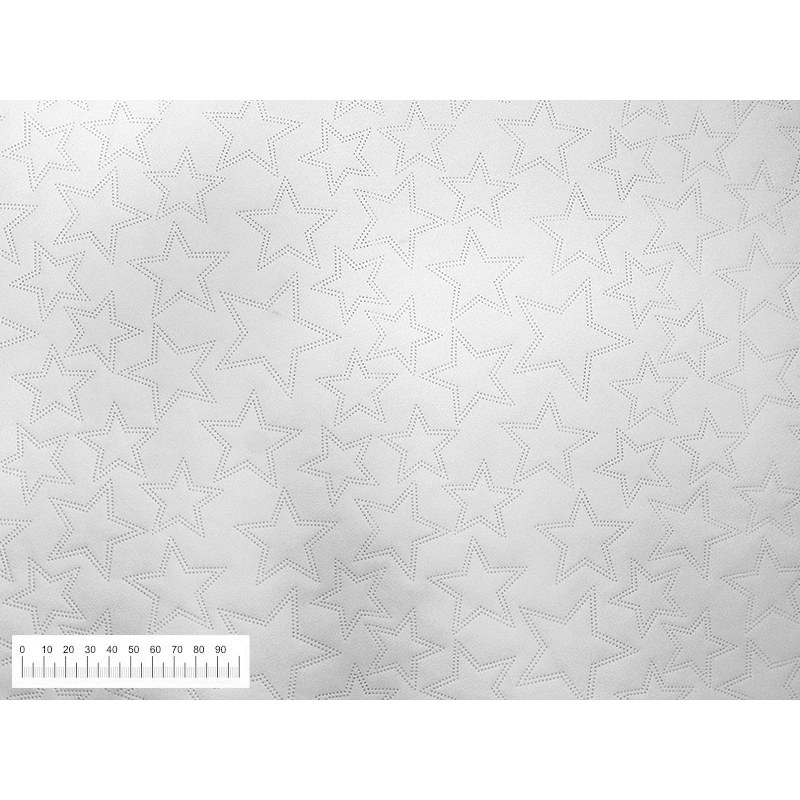 IMITATION QUILTED LEATHER STARS WHITE 140 CM 1 MB
