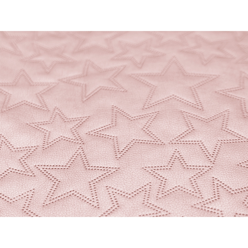 IMITATION QUILTED LEATHER STARS PEARL PINK 140 CM 1 MB