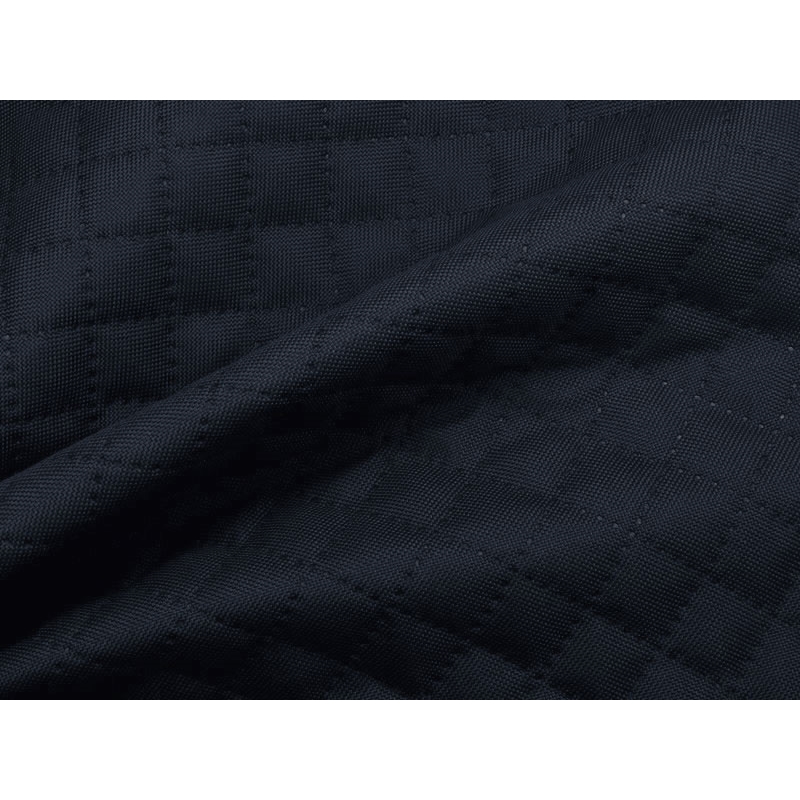 Quilted polyester fabric Oxford 600d pu*2 waterproof karo (117) navy blue 160 cm 25 mb