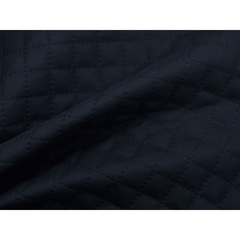 Quilted polyester fabric Oxford 600d pu*2 waterproof karo (117) navy blue 160 cm