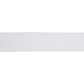 Taśma elastyczna płaska dziana 40 mm (501) biały poliester