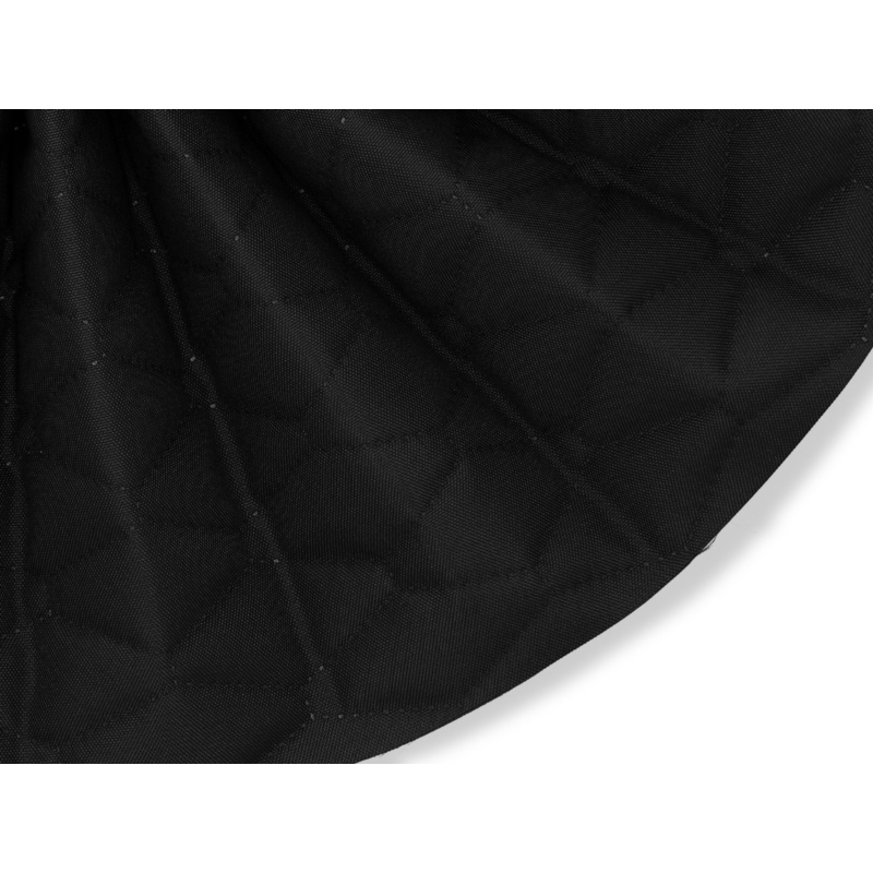 Quilted polyester fabric Oxford 600d pu*2 waterproof (580) black 160 cm