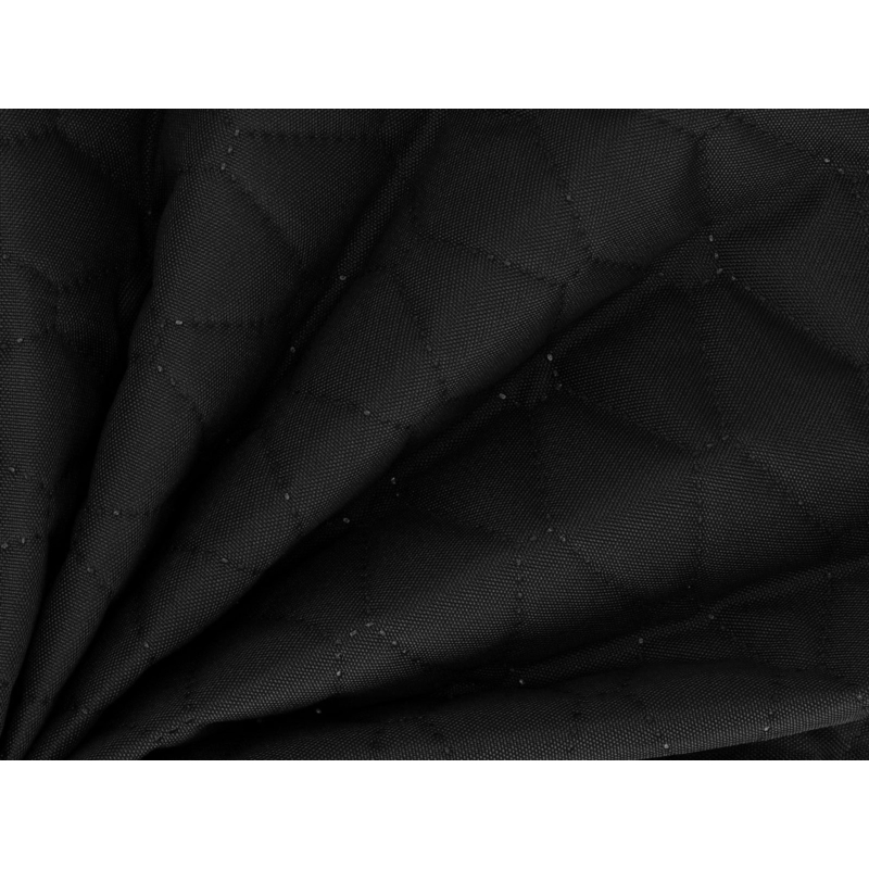 Quilted polyester fabric Oxford 600d pu*2 waterproof (580) black 160 cm