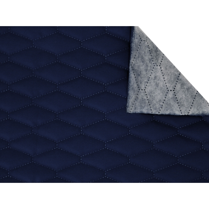Quilted polyester fabric Oxford 600d pu*2 waterproof (058) navy blue 160 cm 25 mb