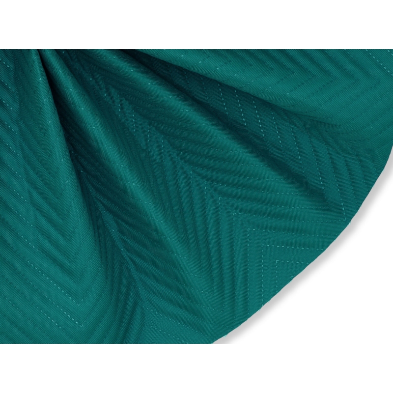 Quilted polyester fabric Oxford 600d pu*2 waterproof honeycomb (605) dark teal 160 cm 25 mb