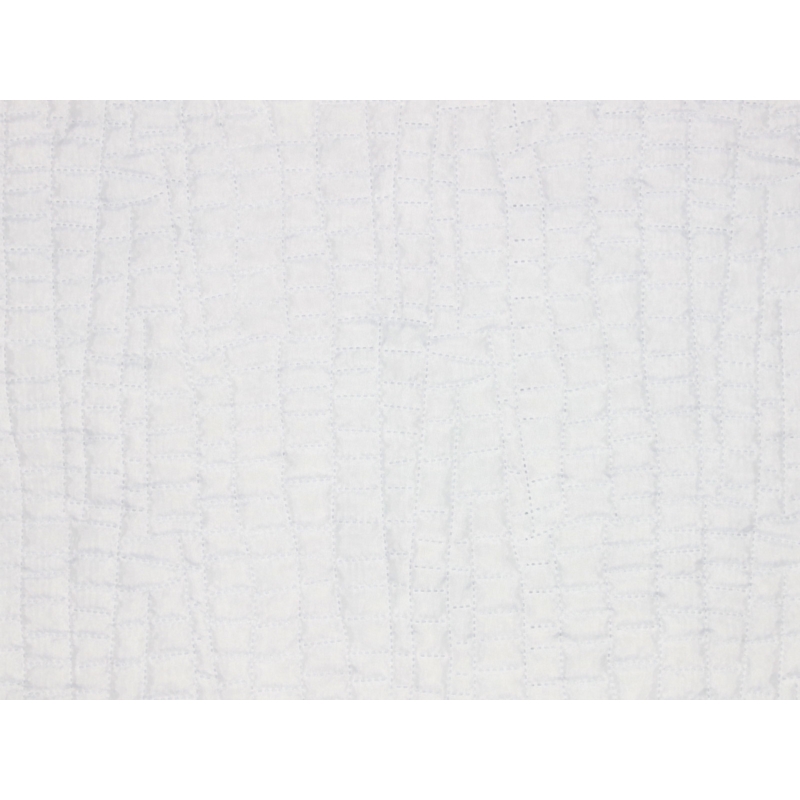 QUILTED POLYESTER LINING   FABRIC CROCODILE&nbsp180T (501) WHITE  150 CM 25MB