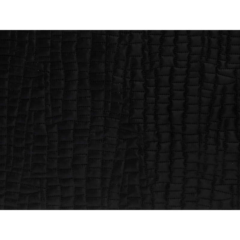 QUILTED  POLYESTER LINING   FABRIC CROCODILE&nbsp180T (501)  BLACK 150 CM  25 MB