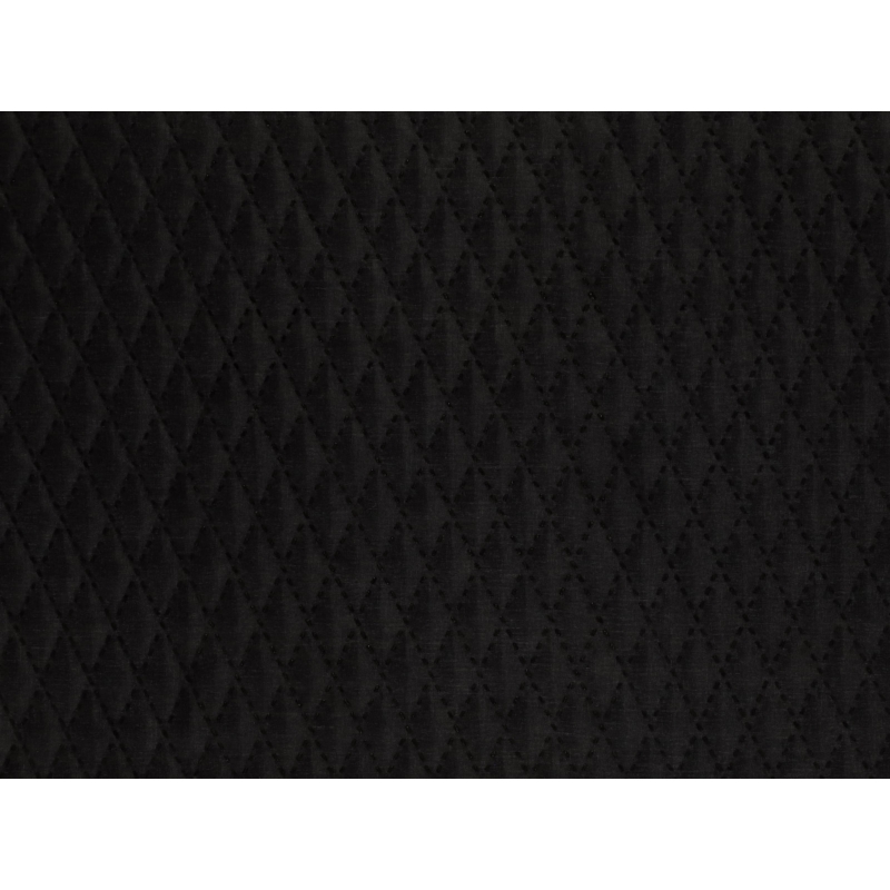 QUILTED POLYESTER LINING   FABRIC DIAMOND&nbsp180T (501) BLACK   150 CM   25MB