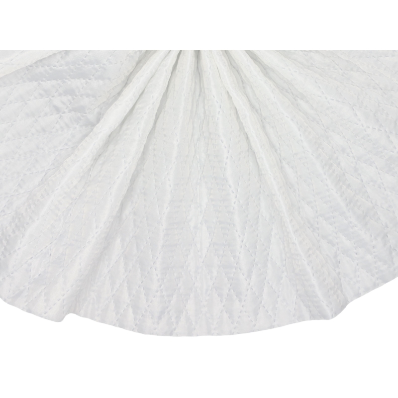 QUILTED POLYESTER LINING   FABRIC DIAMOND&nbsp180T (501) WHITE  150 CM  MB