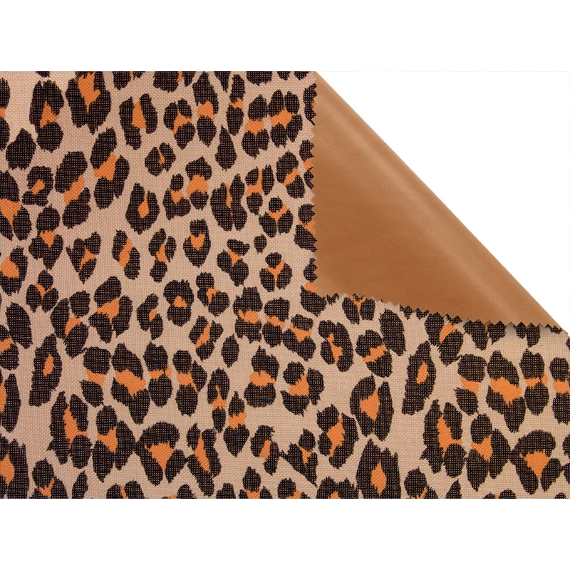 Polyester fabric premium 600d*300d waterproof pvc-f covered leopard print 17 150 cm 50 mb