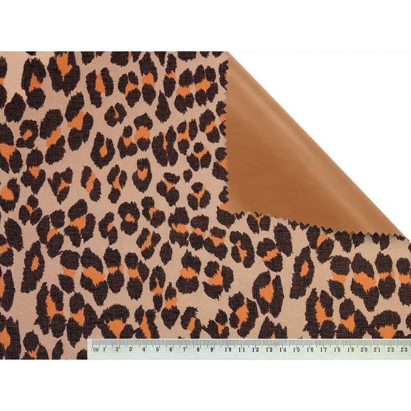 Polyester fabric premium 600d*300d waterproof pvc-f covered leopard print 17 150 cm 50 mb