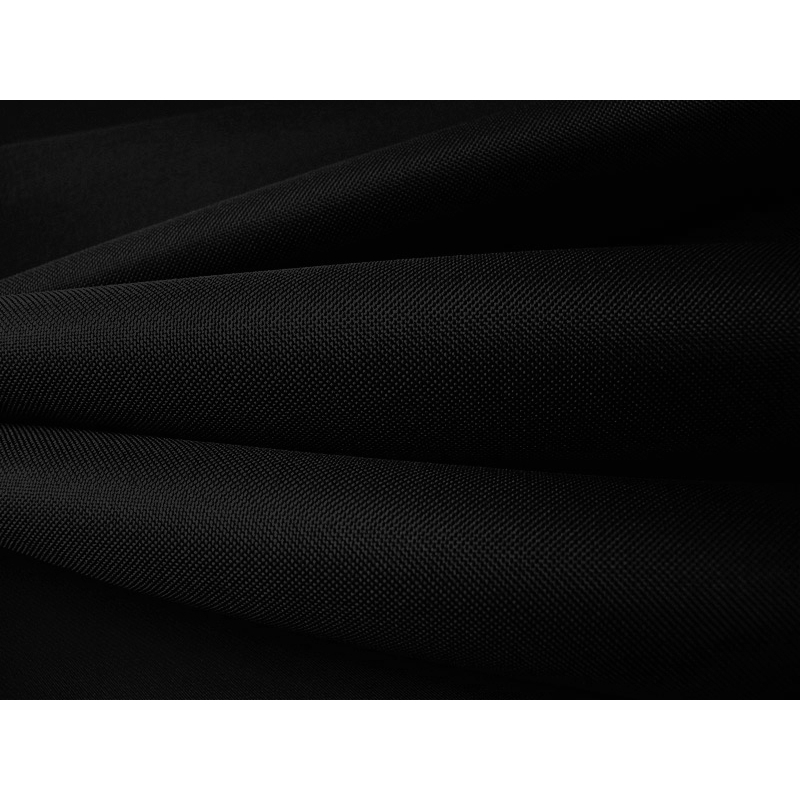 Polyester fabric 600d* 600d waterproof pvc-d covered black (580) 150 cm 50 rmt
