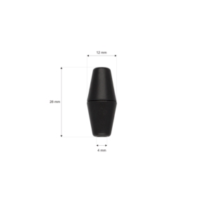 Stoper plastikowy 4 mm (0225) czarny