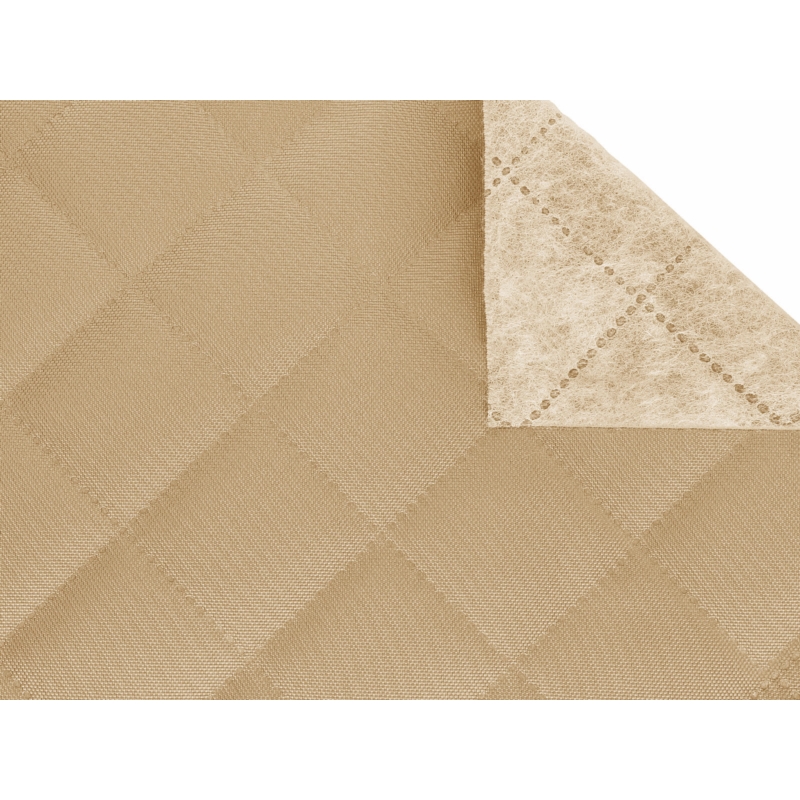 QUILTED  POLYESTER FABRIC OXFORD 600D PU*5&nbsp WATERPROOF KARO (101) LIGHT BEIGE 160 CM 25  MB