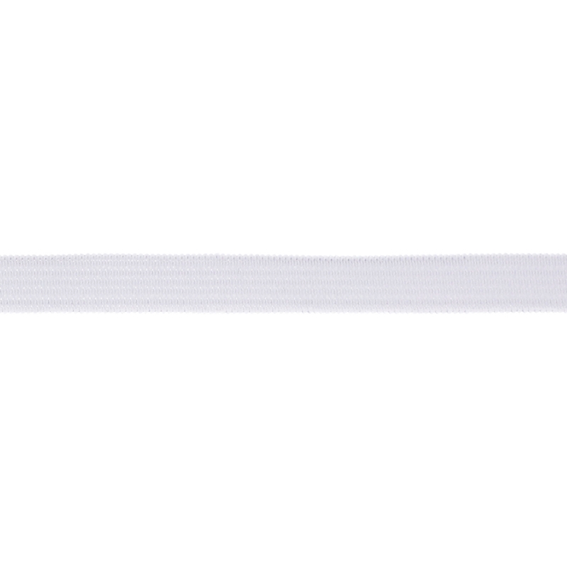 WOVEN ELASTIC TAPE 10 MM (501) WHITE  POLYESTER 100 MB