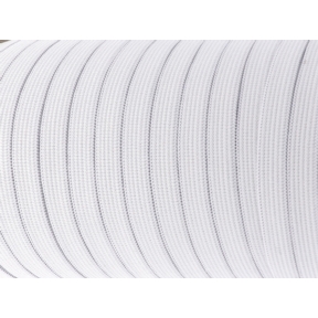 Taśma elastyczna płaska dziana 10 mm (501) biały poliester