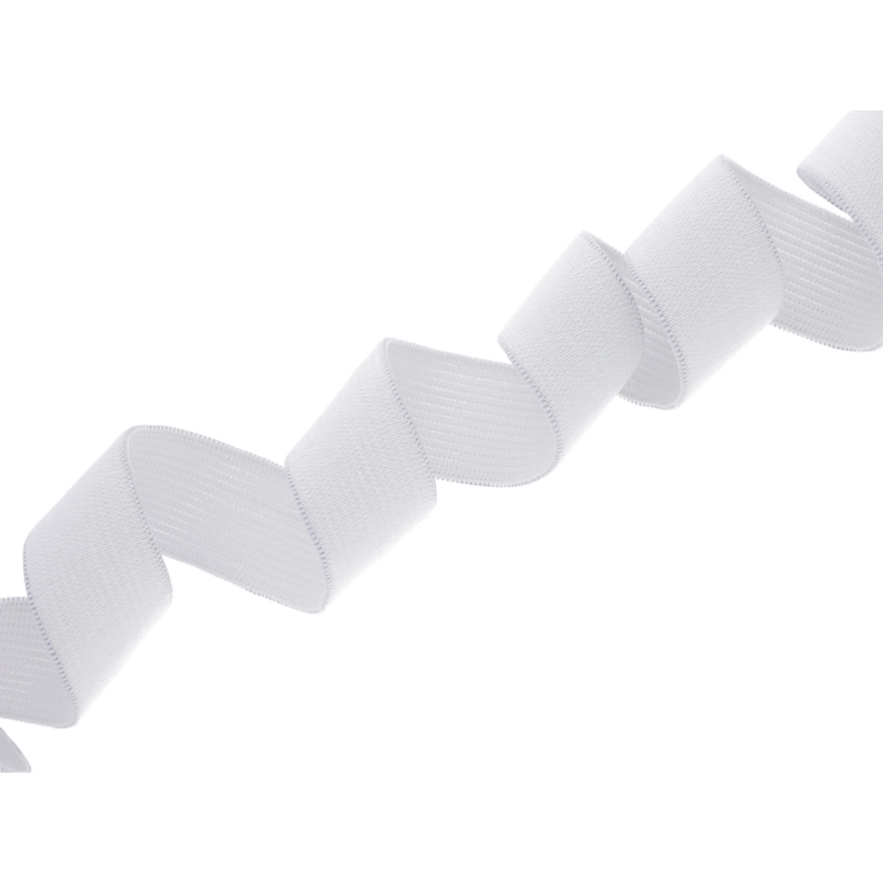 WOVEN ELASTIC TAPE 25 MM (501) WHITE  POLYESTER 25 MB
