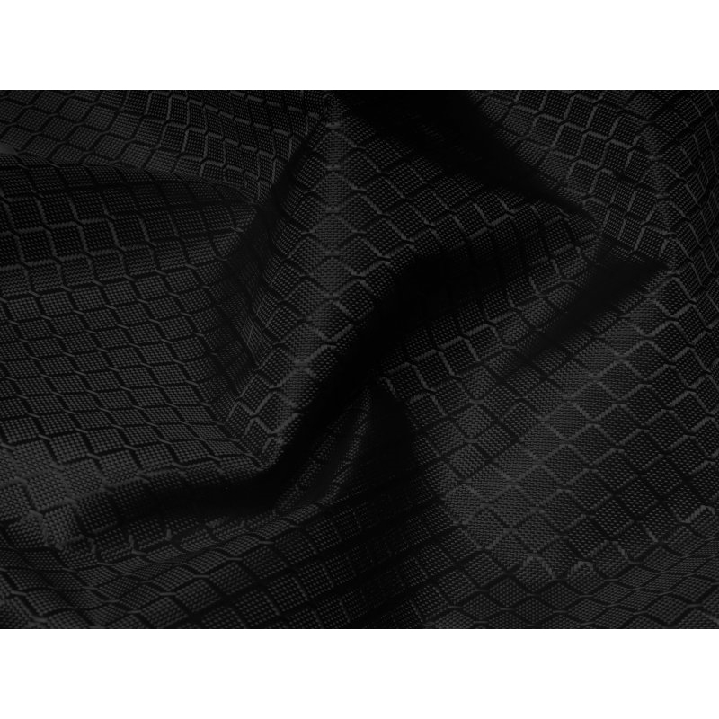 POLYESTER FABRIC 420D PU COVERED BLACK 150  CM