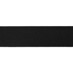 Taśma elastyczna płaska dziana 35 mm (580) czarna poliester