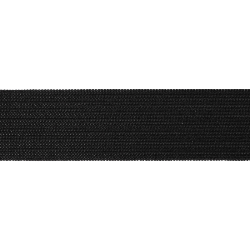 Elastischer band flach gestrickt 35 mm (580) Schwarz polyester 25 lm