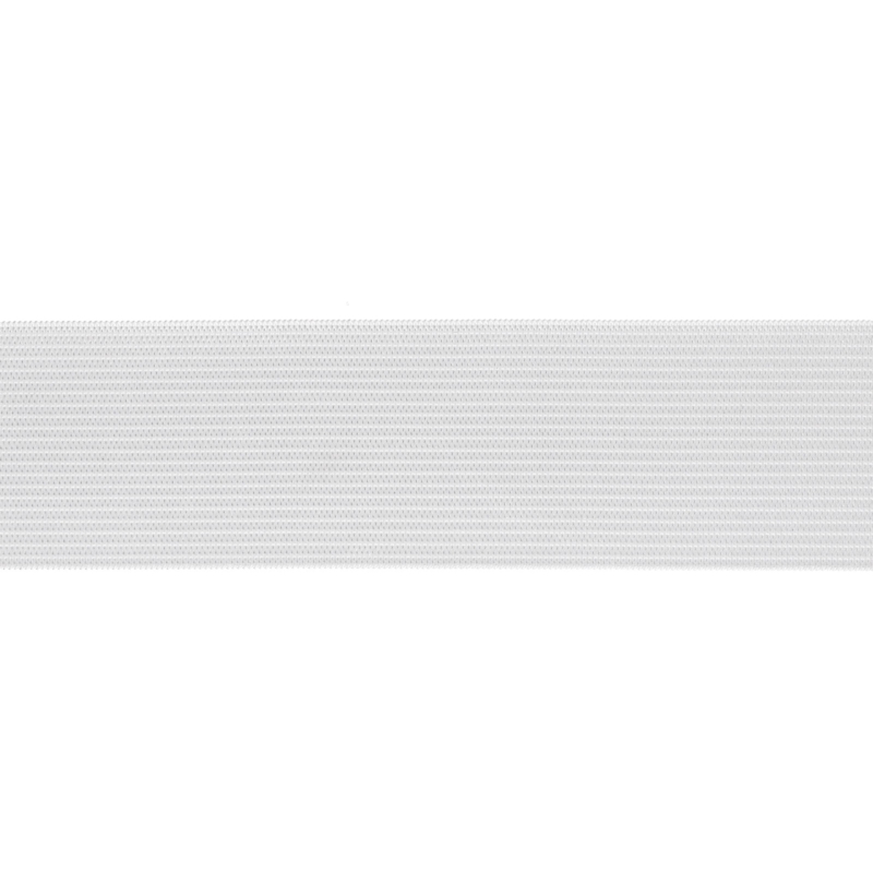 Elastischer band flach gestrickt 35 mm (501) Weiß polyester 25 lm