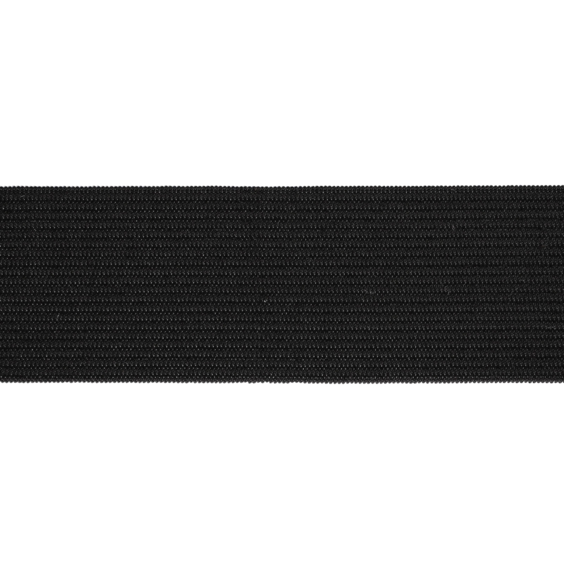 Elastischer band flach gestrickt 45 mm (580) Schwarz polyester 25 lm