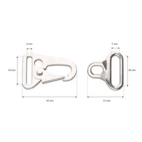 Metal snap hooks - for handbags, advertising lanyards and many others