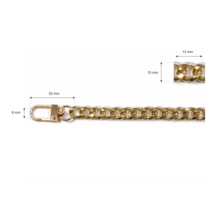 Handbag chain with snap hook 1003 bella gold