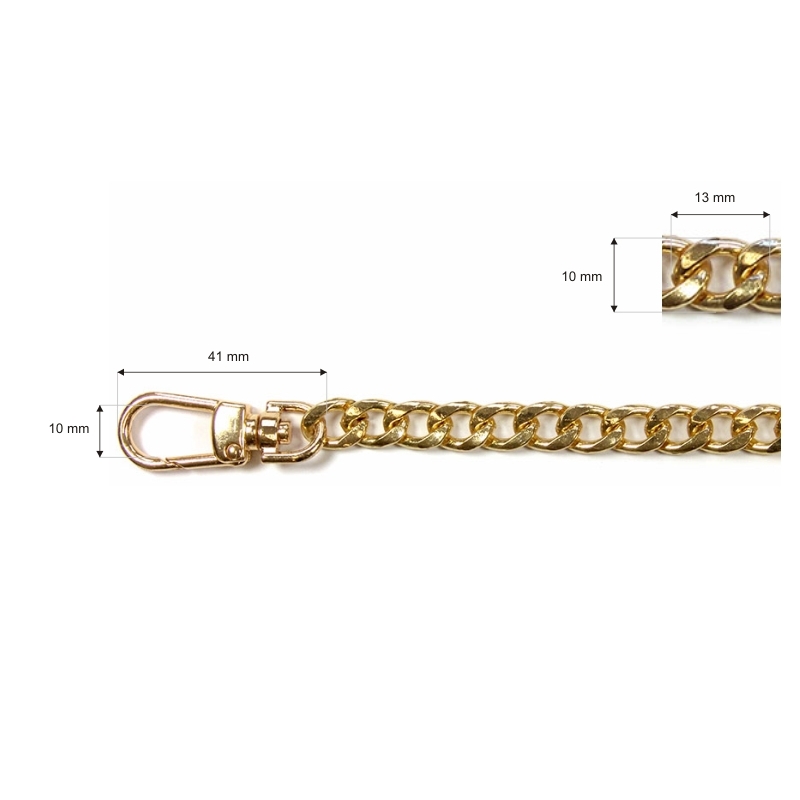 Handbag chain with snap hook 1005 bella gold