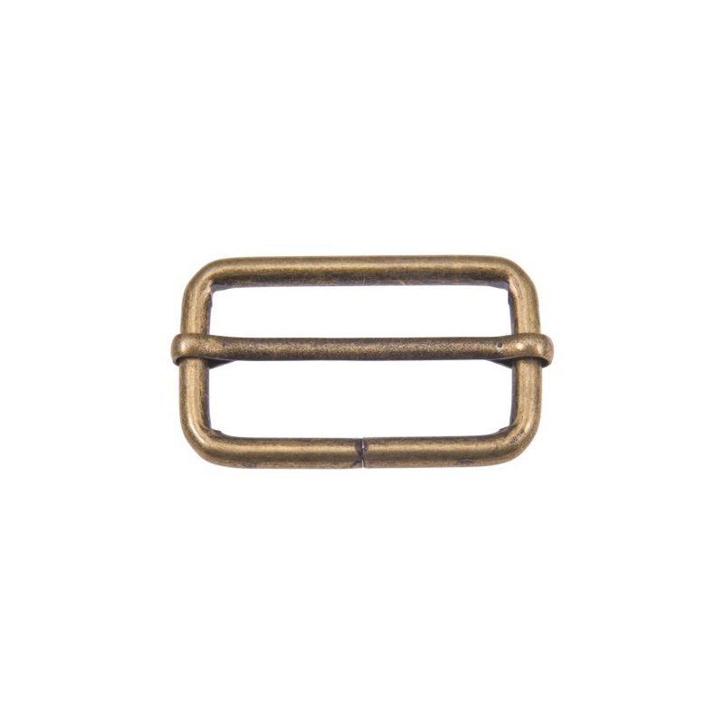 METAL SLIDE BUCKLE 40/20/4 MM OLD GOLD WIRE 100    PCS