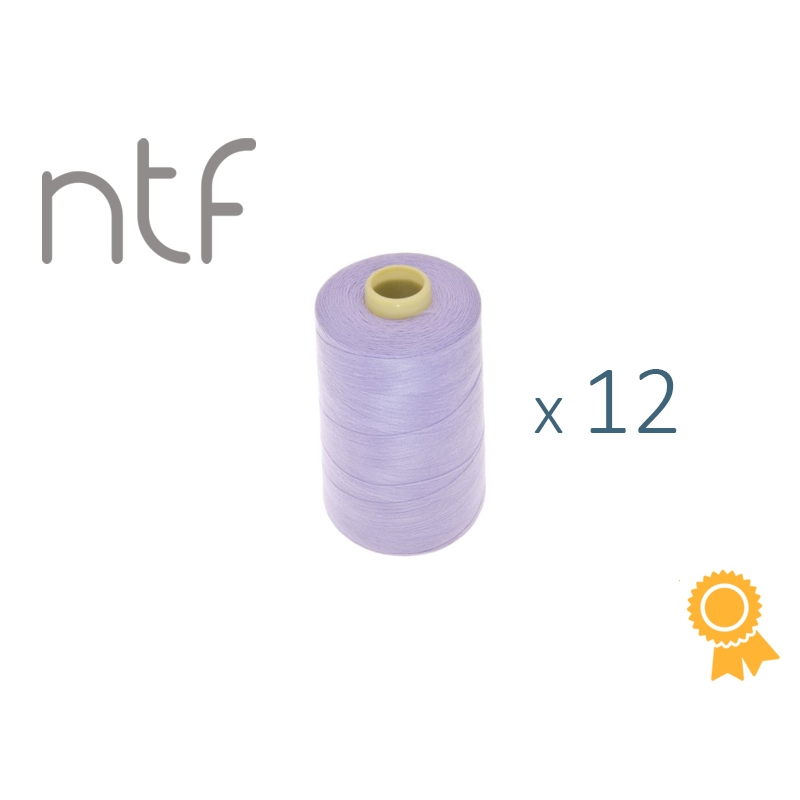 Nici poliestrowe NTF 120 (40/2)  różowoliliowe A659 1000 m x 12 szt.